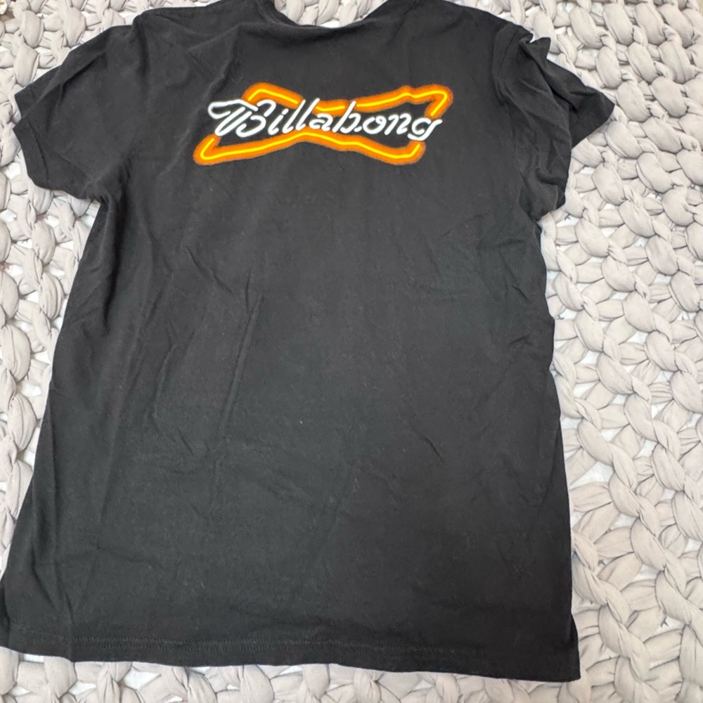 Billabong x Budweiser Black Logo Tee with White Print